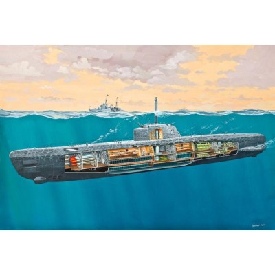 GERMAN U-BOAT TYPE XXI WITH INTERIOR - 1/144 SCALE - REVELL